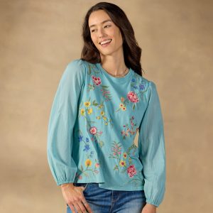 Sophia Mixed-Media Top. Petite